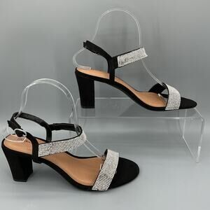 NEW Style & Co Women’s Bonitaa Embellished Slingback Sandals Black Size 7.5M